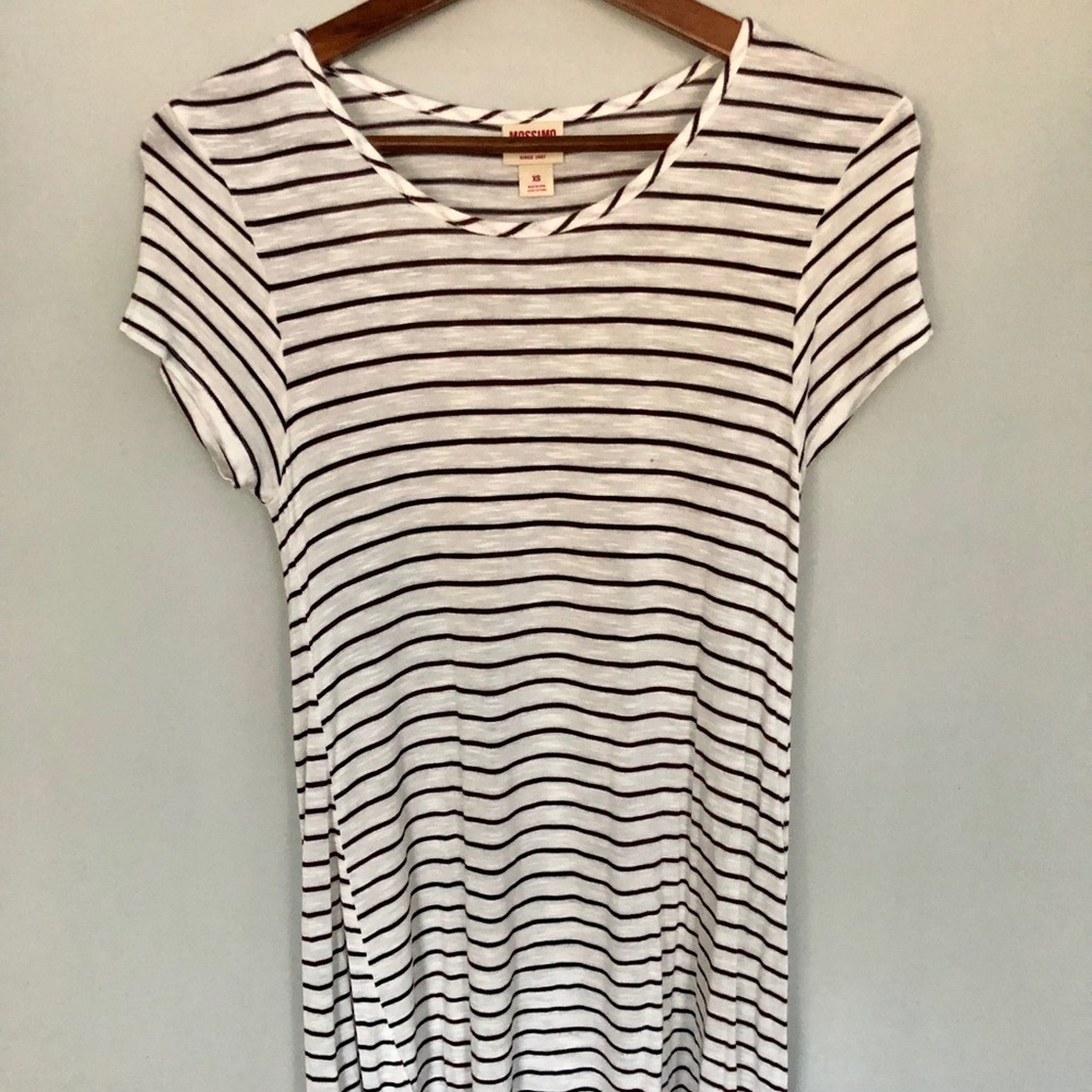 striped t-shirt dress